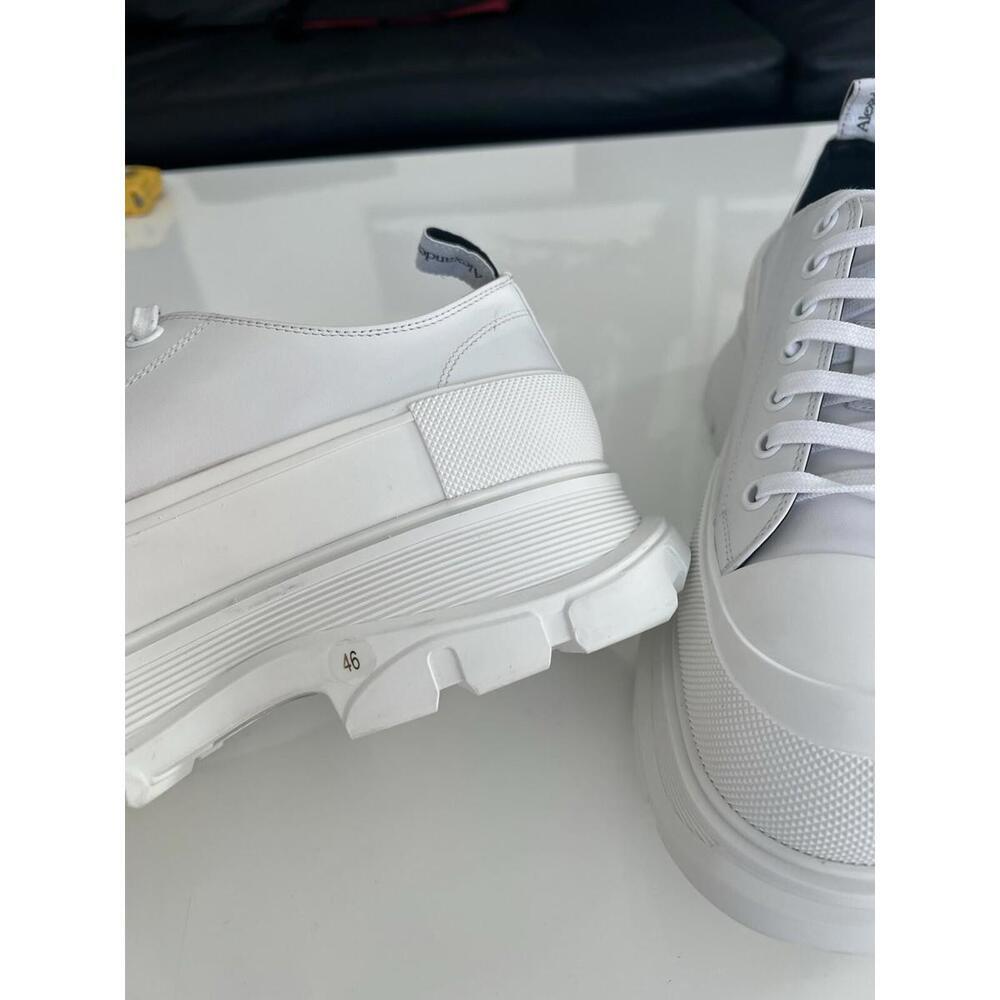 Alexander McQueen Tread Slick Lace-Up Sneakers White Graffiti Men’s 46 US 13 - Picture 7 of 11